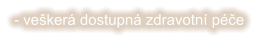 - veškerá dostupná zdravotní péče